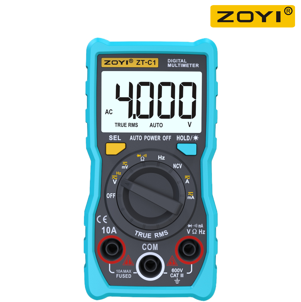 ZOYI ZT-C1 4000 카운트 디지털 멀티 미터 전기 DC/AC 전압 트랜지스터 테스터 커패시턴스 미터 ZT-C2 / ZT-C3 / ZT-C4